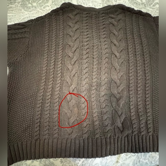 Quince Organic Cotton Oversized Cable Cardigan (L) - Picture 10 of 12
